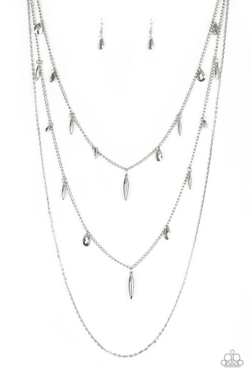 Paparazzi ♥ Bravo Bravado - Silver ♥ Necklace