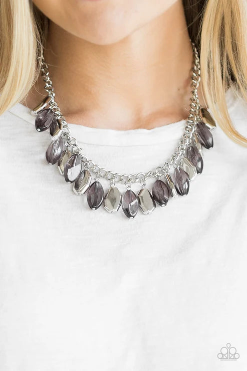 Paparazzi ♥ Fringe Fabulous - Silver ♥ Necklace