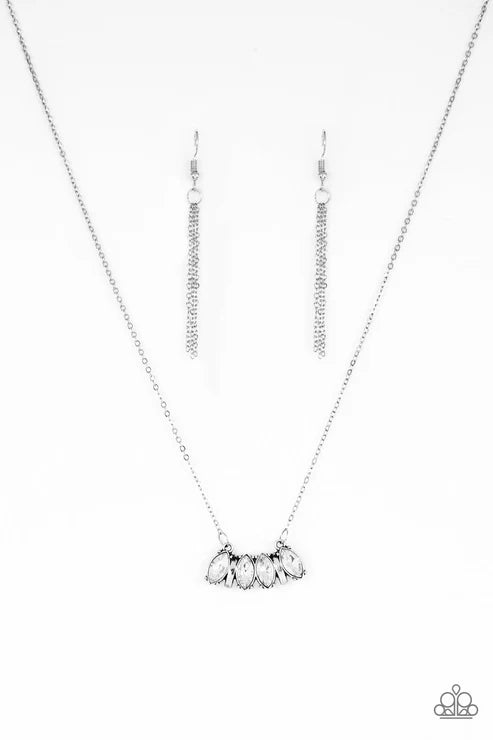 Paparazzi ♥ Deco Decadence - White ♥ Necklace