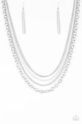Paparazzi ♥ Intensely Industrial - White ♥ Necklace