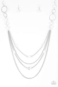 Paparazzi ♥ Bubbly Bright - White ♥ Necklace