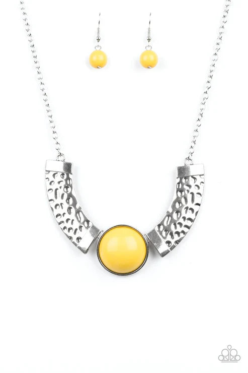 Paparazzi ♥ Egyptian Spell - Yellow ♥ Necklace
