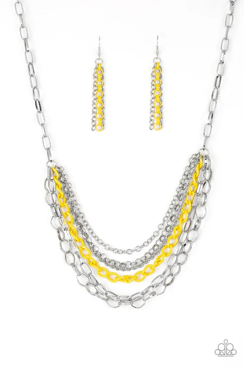 Paparazzi ♥ Color Bomb - Yellow ♥ Necklace