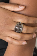 Paparazzi ♥ Trailblazin Trails - Black ♥ Ring