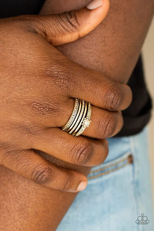 Paparazzi ♥ The Dealmaker - Brass ♥ Ring