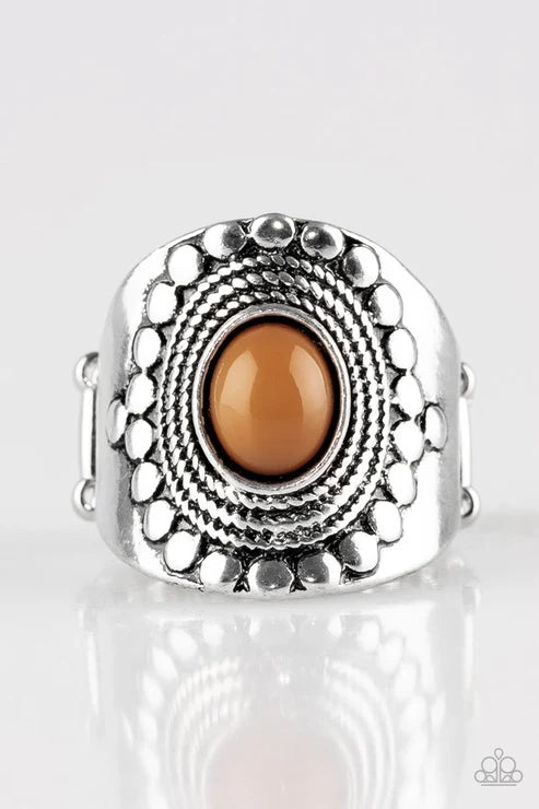 Paparazzi ♥ ZEN To One - Brown ♥ Ring