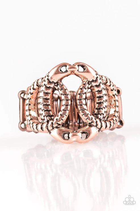 Paparazzi ♥ TRIO de Janeiro - Copper ♥ Ring