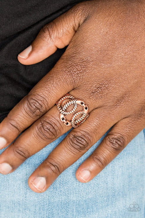 Paparazzi ♥ TRIO de Janeiro - Copper ♥ Ring