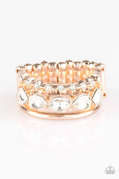Paparazzi ♥ Backstage Sparkle - Rose Gold ♥ Ring