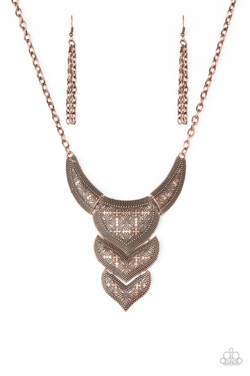 Paparazzi ♥ Texas Temptress - Copper ♥ Necklace