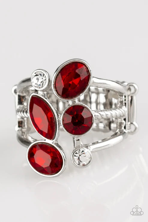 Paparazzi ♥ Metro Mingle - Red ♥ Ring
