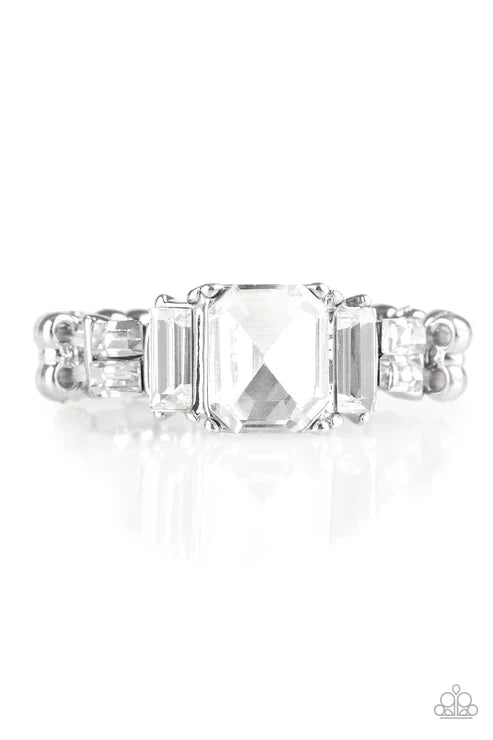 Paparazzi ♥ Born To Rule - White ♥ Ring