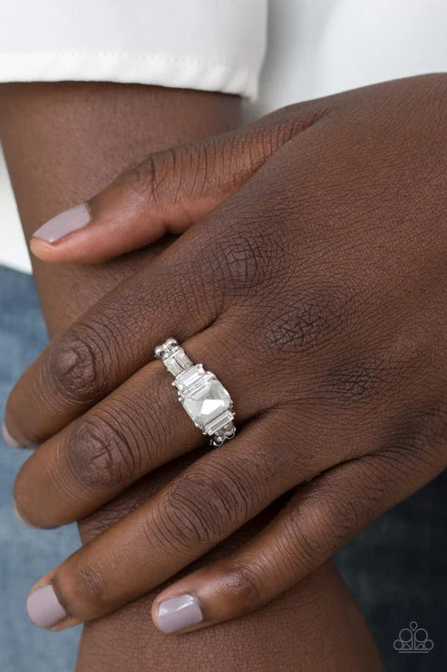 Paparazzi ♥ Born To Rule - White ♥ Ring