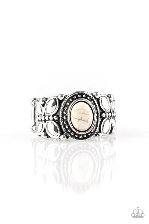 Paparazzi ♥ Butterfly Belle - White ♥ Ring