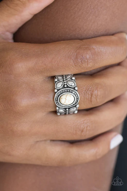 Paparazzi ♥ Butterfly Belle - White ♥ Ring