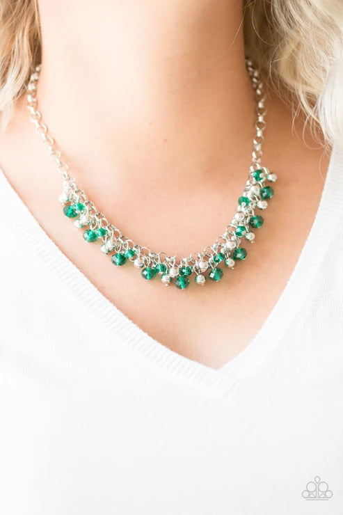 Paparazzi ♥ Trust Fund Baby - Green ♥ Necklace