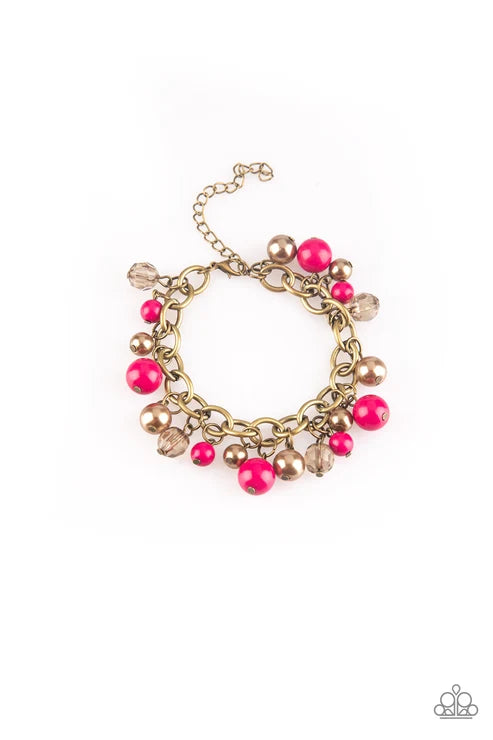 Paparazzi ♥ Grit and Glamour - Pink ♥ Bracelet