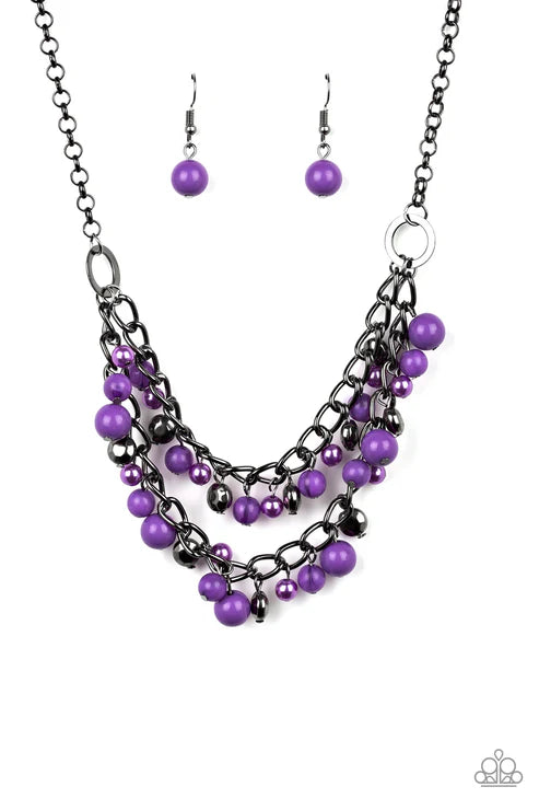 Paparazzi ♥ Watch Me Now - Purple ♥ Necklace