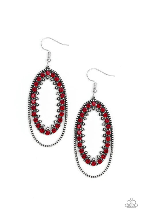 Paparazzi ♥ Marry Into Money - Red ♥ Earrings