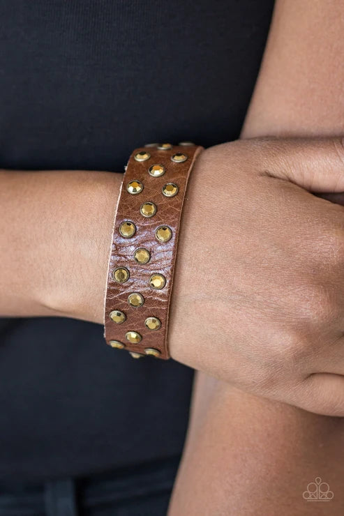 Paparazzi ♥ Shine On You Crazy Diamond - Brass ♥ Bracelet
