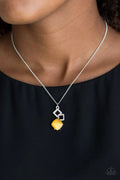 Paparazzi ♥ Stylishly Square - Yellow ♥ Necklace