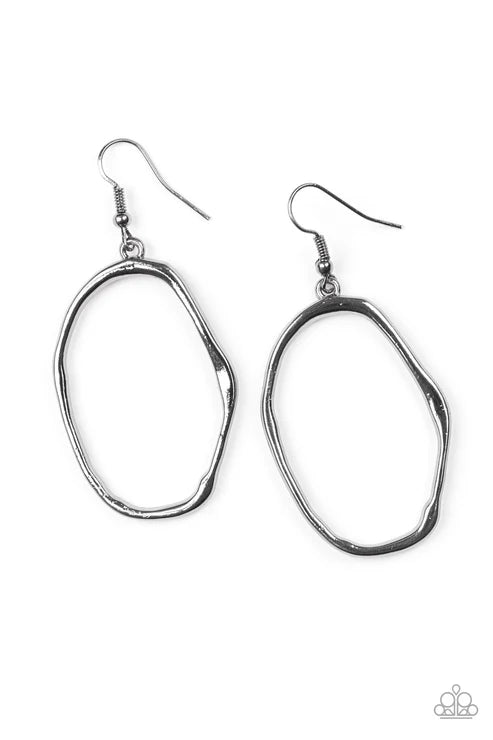 Paparazzi ♥ Eco Chic - Black ♥ Earrings
