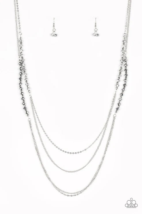 Paparazzi ♥ Shimmer Showdown - Silver ♥ Necklace