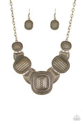 Paparazzi ♥ Prehistoric Powerhouse - Brass ♥ Necklace