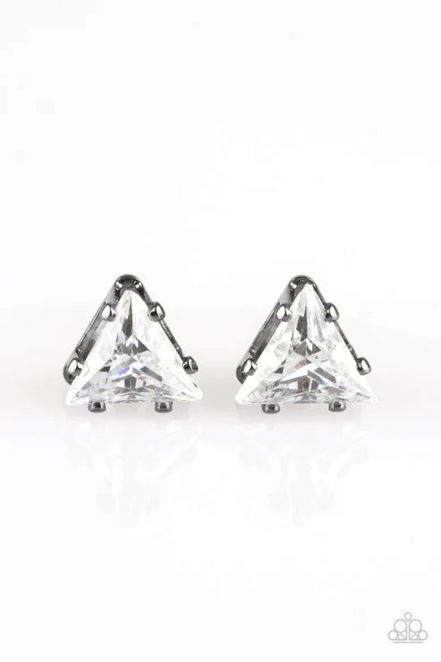 Paparazzi ♥ Prismatic Shine - Black Post ♥ Post Earrings