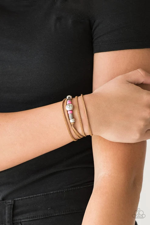 Paparazzi ♥ Find Your Way - Pink ♥ Bracelet