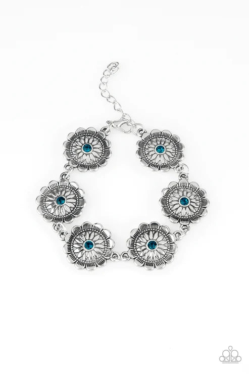 Paparazzi ♥ Funky Flower Child - Blue ♥ Bracelet