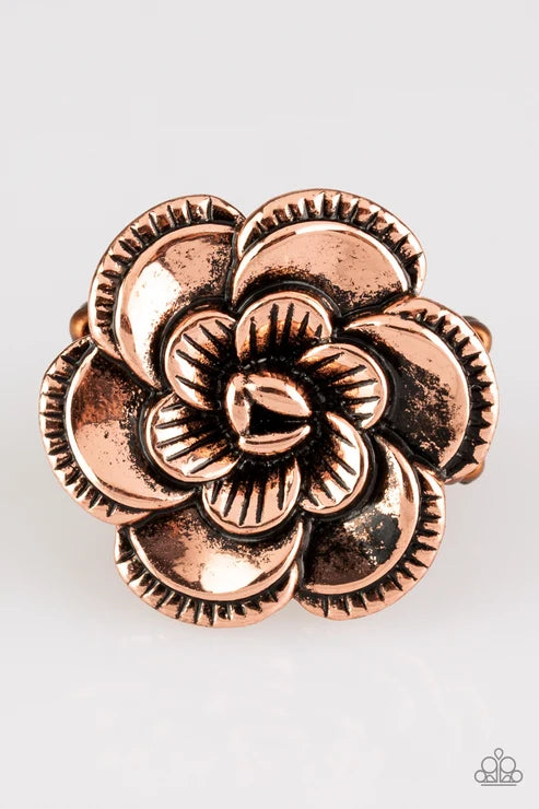 Paparazzi ♥ FLOWERBED and Breakfast - Copper ♥ Ring