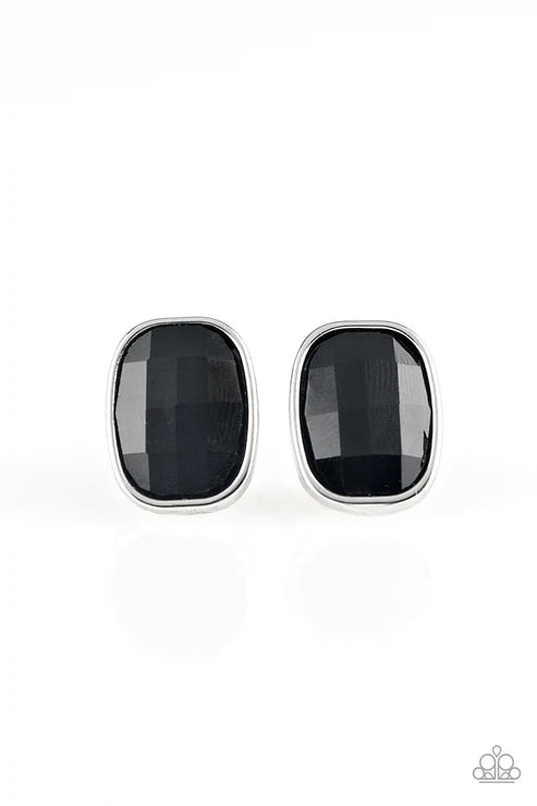 Paparazzi ♥ Incredibly Iconic - Black ♥ Post Earrings