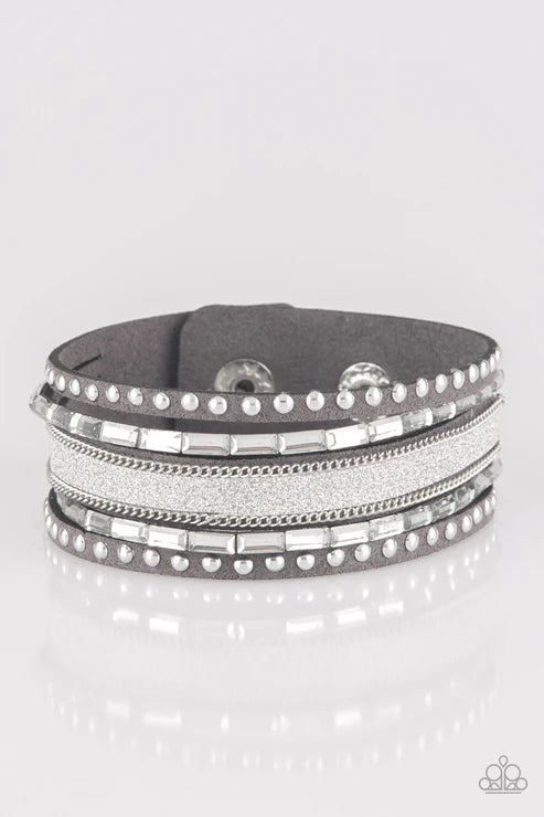 Paparazzi ♥ Seize The Sass - Silver ♥ Bracelet