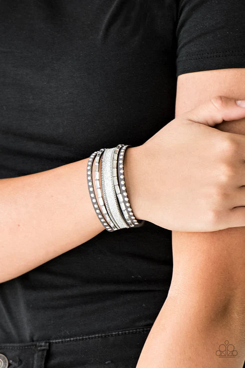 Paparazzi ♥ Seize The Sass - Silver ♥ Bracelet