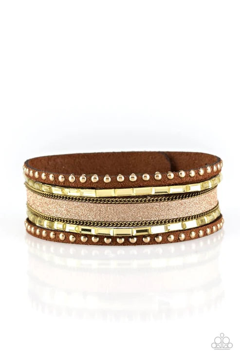 Paparazzi ♥ Seize The Sass - Brass ♥ Bracelet