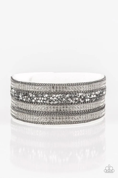 Paparazzi ♥ Really Rock Band - White ♥ Bracelet