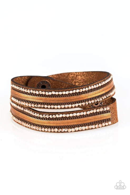 Paparazzi ♥ Rocker Rivalry - Copper ♥ Bracelet