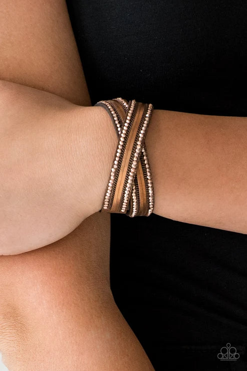 Paparazzi ♥ Rocker Rivalry - Copper ♥ Bracelet
