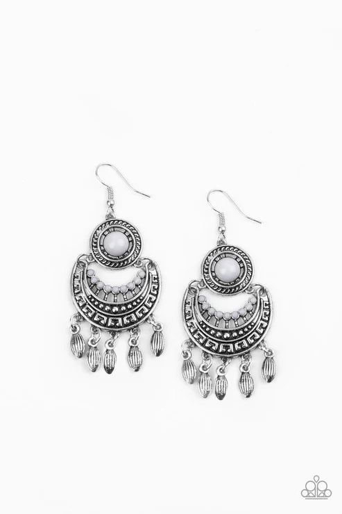 Paparazzi ♥ Mantra to Mantra - Silver ♥ Earrings