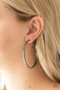Paparazzi ♥ Totally Off The HOOP - Black ♥ Earrings
