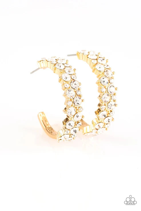 Paparazzi ♥ Glitter Galaxy - Gold ♥ Earrings