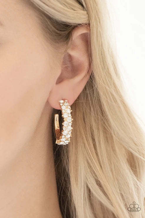 Paparazzi ♥ Glitter Galaxy - Gold ♥ Earrings