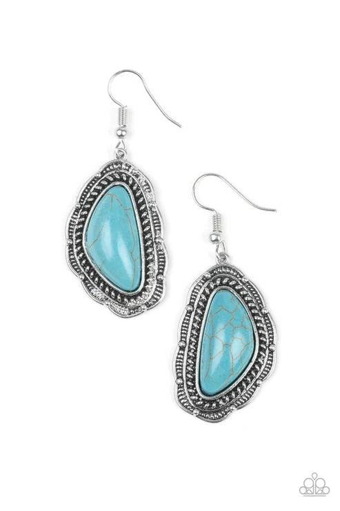 Paparazzi ♥ Santa Fe Soul - Blue ♥ Earrings