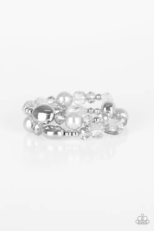 Paparazzi ♥ Downtown Dazzle - Silver ♥ Bracelet