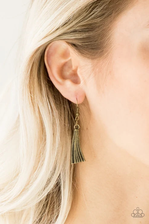Paparazzi ♥ Primal Princess - Brass ♥ Necklace
