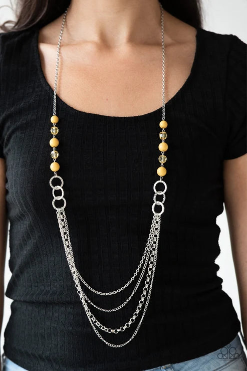 Paparazzi ♥ Vividly Vivid - Yellow ♥ Necklace