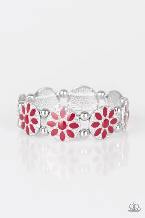 Paparazzi ♥ Dancing Dahlias - Red ♥ Bracelet