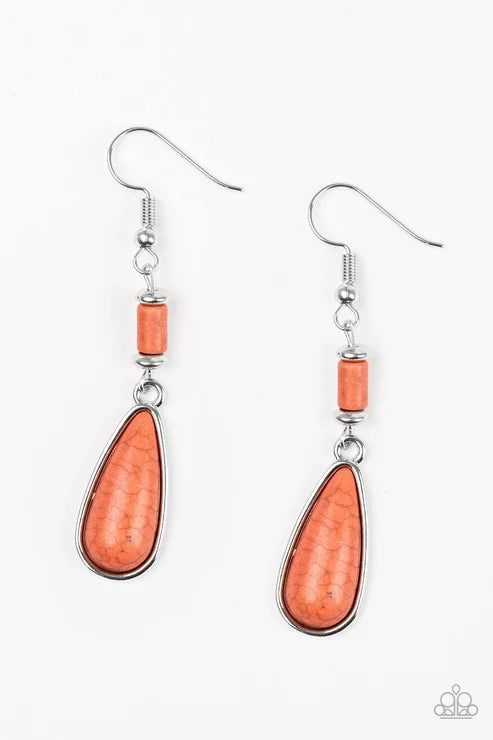 Paparazzi ♥ Courageously Canyon - Orange ♥ Earrings