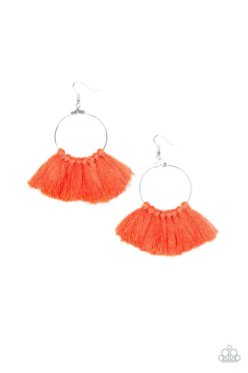 Paparazzi ♥ Peruvian Princess - Orange ♥ Earrings